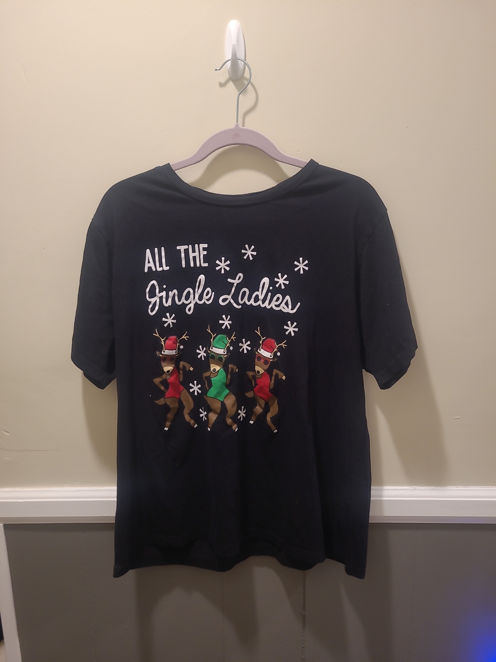 Ladies "All The Jingle Ladies" Holiday Tee Funny 2XL Cotton